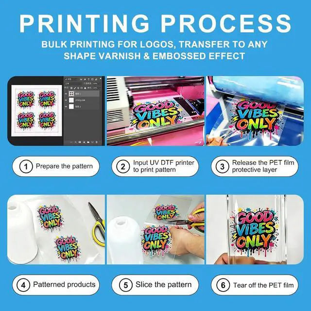 Alt view image 4 of 5 - UV DTF Ink White for UV DTF Printer 1000ML Compatible for XP600 TX800 i3200 i1600 L805 1390 DX5 DX6 DX7 DX10-Printing on A B Films for Sticker Printers(White)