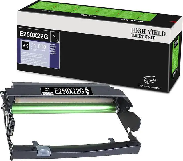Main image of E250 (E250X22G) Black Drum Unit, Compatible 1 Pack E250X22G Replacement for Lexmark E250X22G for E250D E250DN E350D E350DN E352DN Printer