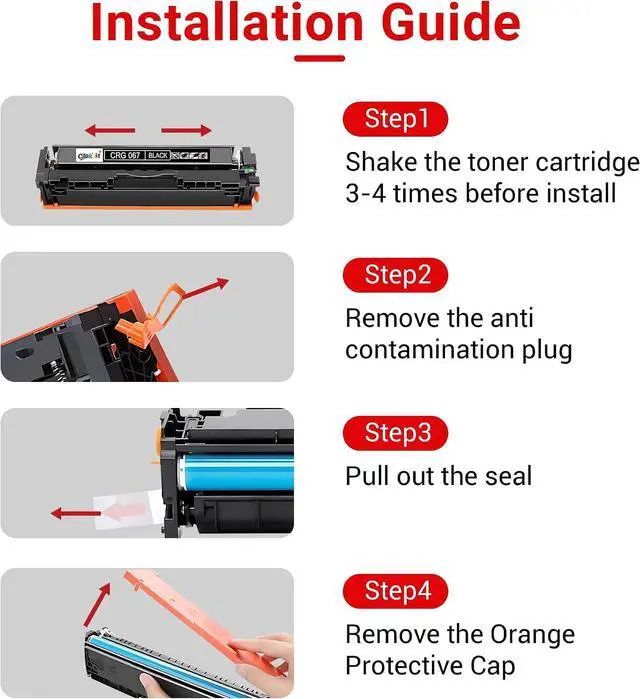 Alt view image 6 of 6 - 067 Toner Cartridge Replacement for Canon 067 067H MF656Cdw MF654Cdw Toner