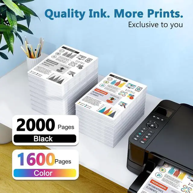 Alt view image 3 of 7 - 962XL 962 Ink Cartridges Combo Pack Office Jet Pro 9015e 9010 Compatible for HP 962XL 962 XL HP962 HP962XL HP962xl/962 Ink Cartridges with 9015e 9010 9020 9025e 9025 9018e 9018 Printer Ink 4-Pack BCMY