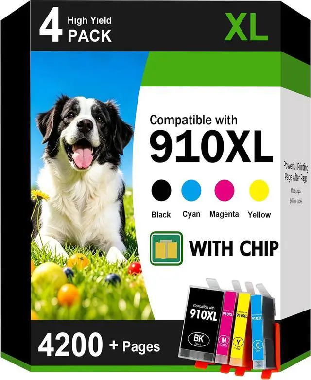 Main image of 910XL 910 8020 Ink Cartridges Black and Color Combo Pack Replacement for HP Printer 910XL/910 Multipack for OfficeJet Pro 8020 8010 8035 8025 8015 8022 8028 8018 8030 Printers