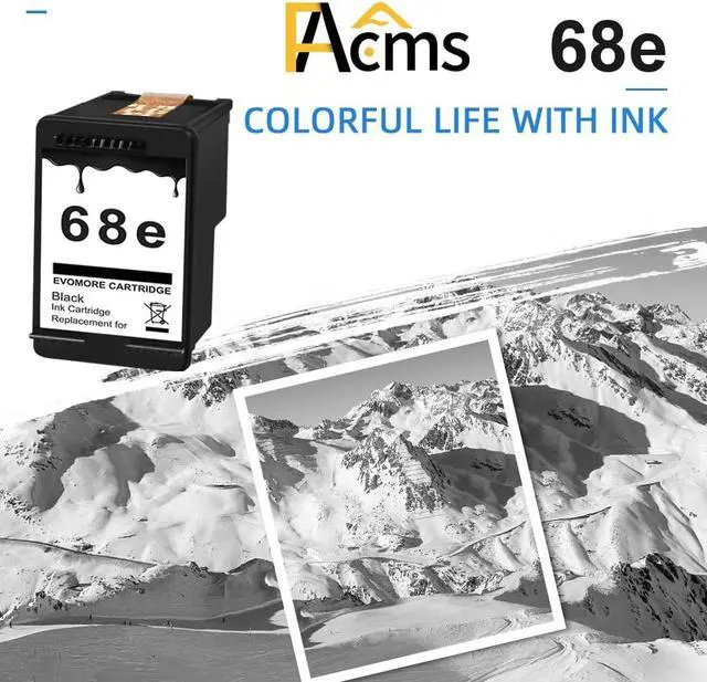 Alt view image 6 of 7 - 68XL Black Ink Cartridge High Yield Replacement for HP 68e 68 XL Ink Compatible for HP Envy 6155e 6500e 6552e 6555e 6558e Printer (1 Black)