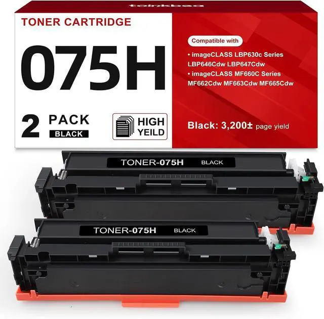 Main image of 075H 075 Black Toner Cartridge LBP646Cdw MF665Cdw MF662Cdw MF663Cdw 2-Pack