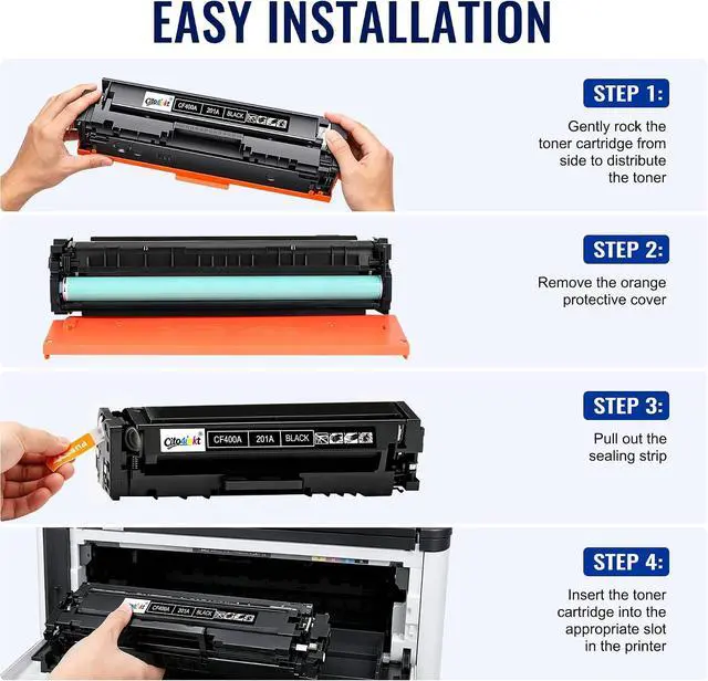 Alt view image 6 of 6 - 201A Toner Cartridge Replacement for HP 201A 201X CF400A m277dw toner