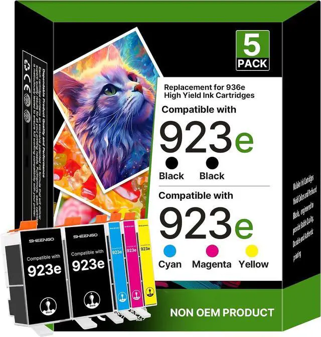 Main image of 923XL 923 Ink Cartridges for HP Printers with Chip Replacement for HP 923XL Ink Cartridges Combo Pack for OfficeJet Pro 8135e 8130e 8139e 8138e 8122e 8120 8124e 8125e 8130 8132e 8134e Printer, 5 Pack