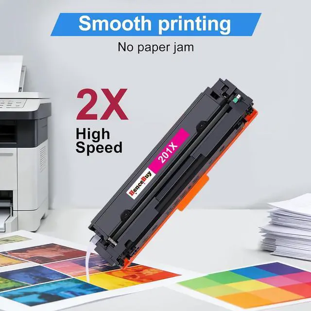 Alt view image 5 of 7 - Compatible for hp 201x Toner cartridges 4 Pack high Yield