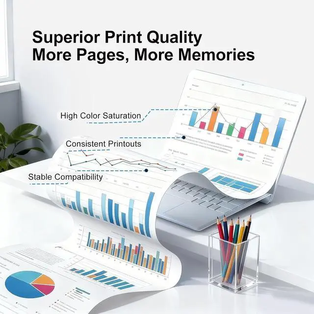 Alt view image 6 of 7 - 410A Toner Cartridges for HP 410A Toner Cartridge 4 Pack