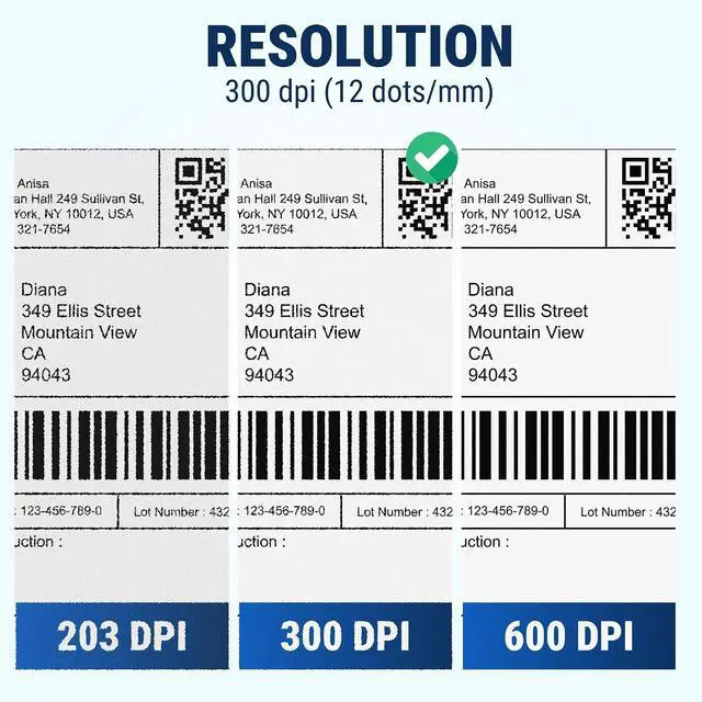 Alt view image 3 of 7 - McAuley Labels GoDEX RT230i Thermal Label Printer 300 DPI 2 Desktop Barcode Printer with Color Display for Small Labels USB, Ethernet