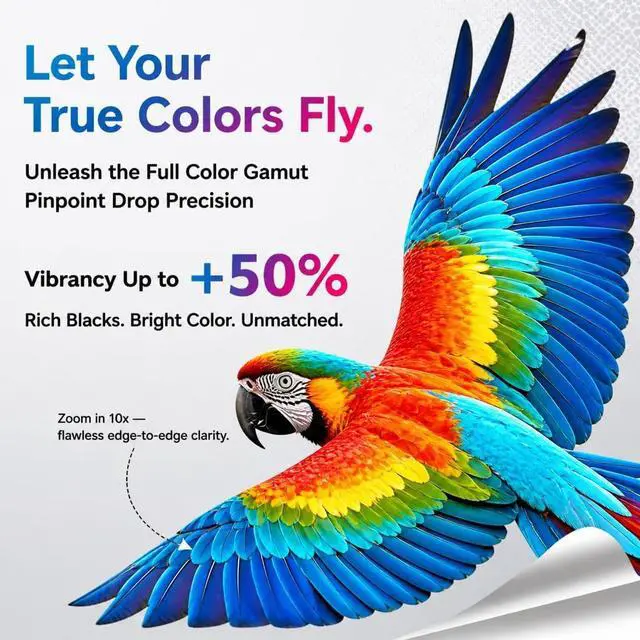 Alt view image 5 of 7 - UV DTF Ink 500ml x 6 Fast-Curing Direct to Film Ink for Glass Cup Wrap & Decals, for Ep XP600 i3200 TX800 L805 DX5 Printheads, for UV-DTF A/B Film Transfer Sticker Printer (CMYK+WH+Gloss Varnish)