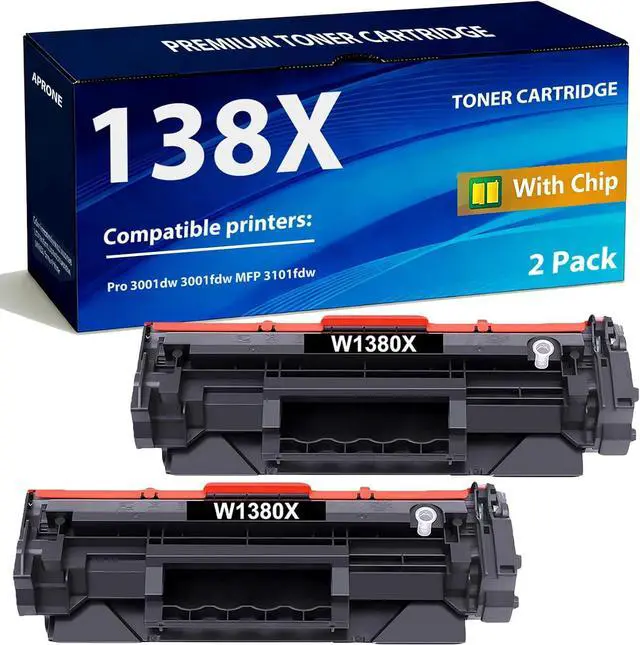 Main image of APRONE 138X W1380X Black Toner Cartridge Compatible for HP 138X
