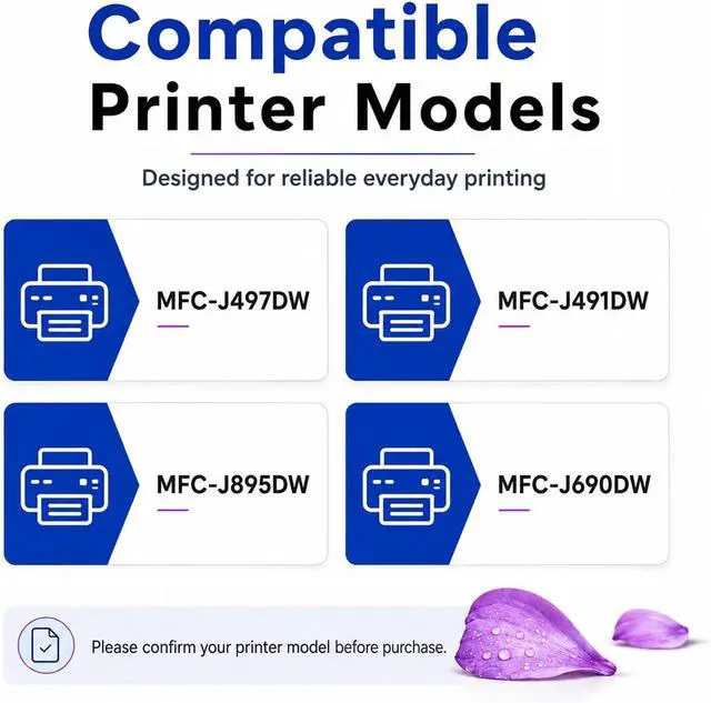 Alt view image 3 of 7 - LC3013XL LC3013 Ink Cartridges BK/C/M/Y High Yield (5-Pack) - Replacement for Brother Ink Cartridges LC3013 LC3011 XL Work with MFC-J497DW MFC-J491DW MFC-J895DW MFC-J690DW Printer