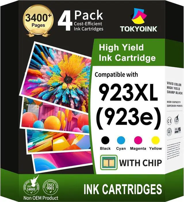 Main image of TOKYOINK 923 923e 923XL Ink Cartridge Combo Pack Replacement for HP 923 Ink