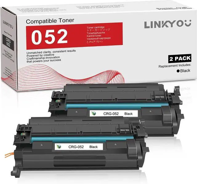 Main image of LINKYOU 052 Toner Cartridge : 2 Pack CRG 052 Replacement for Canon 052 CRG052 Toner Cartridge for ImageCLASS MF426dw MF424dw MF429dw LBP214dw LBP215dw Printer - 2 Black