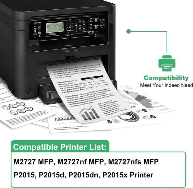 Alt view image 3 of 6 - 53A Toner Cartridge : 2 Pack 53A Replacement for HP 53A Q7553A 49A Q5949A Toner Cartridge for M2727 MFP M2727nf MFP M2727nfs MFP P2015 P2015d P2015dn P2015x Printer - Black