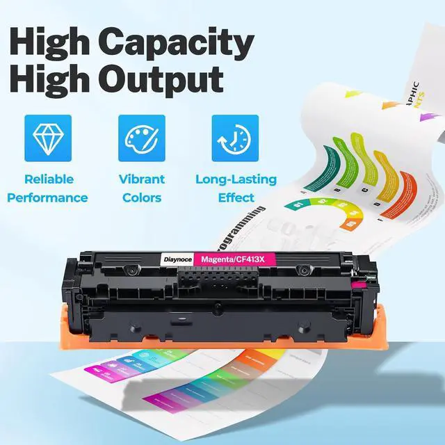 Alt view image 4 of 6 - 410X Toner Cartridges Color 4 Pack Compatible for Laser Jet Pro M452 MFP M477 Series HP 410X 410A Toner Cartridges with Chip for HP410A for Color Pro M452dw M452nw MFP M477fdw M477fnw M452dn M477fdn