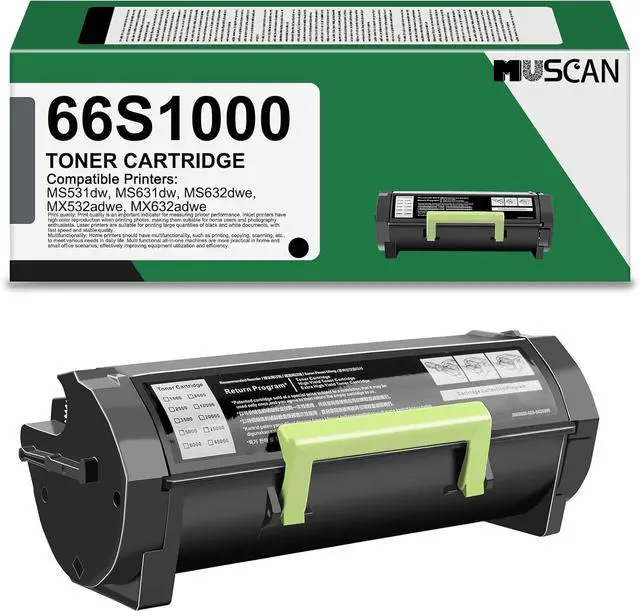 Main image of 66S1000 Black Toner Cartridge High Yield Replacement for Lexmark 66S1000 Compatible with MS531dw MS631dw MS632dwe MX532adwe MX632adwe Printers 5000 Pages