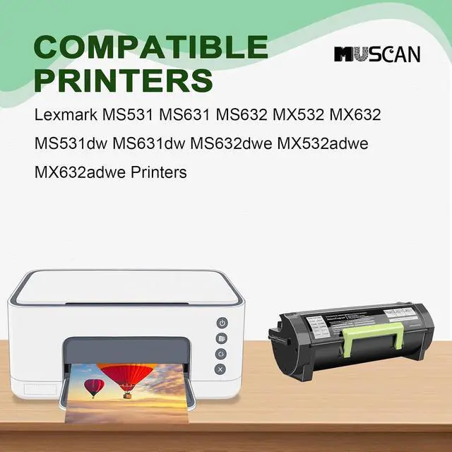 Alt view image 2 of 6 - 66S1000 Black Toner Cartridge High Yield Replacement for Lexmark 66S1000 Compatible with MS531dw MS631dw MS632dwe MX532adwe MX632adwe Printers 5000 Pages