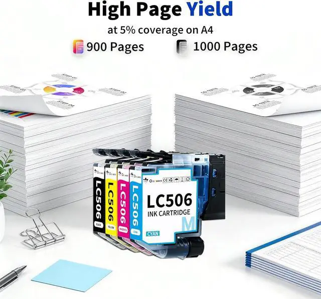 Alt view image 3 of 7 - LC506 LC506XL Compatible for Brother LC506 Ink Cartridges LC506 XL