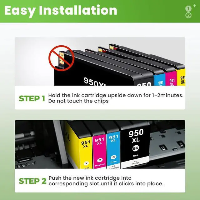 Alt view image 5 of 7 - 950XL 951XL Ink Cartridges Combo Pack for OfficeJet Pro 8600 8620 8610