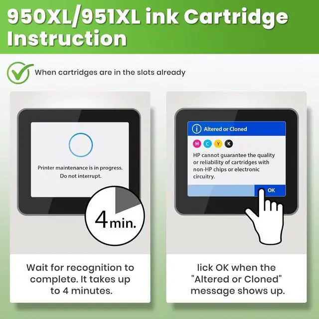 Alt view image 6 of 7 - 950XL 951XL Ink Cartridges Combo Pack for OfficeJet Pro 8600 8620 8610