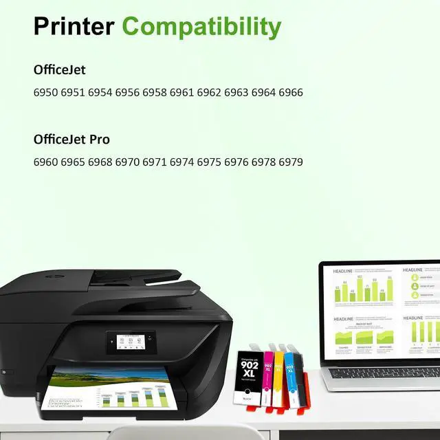 Alt view image 2 of 7 - 902 902XL 6978 Ink Cartridges Black and Color Combo Pack for HP Printers