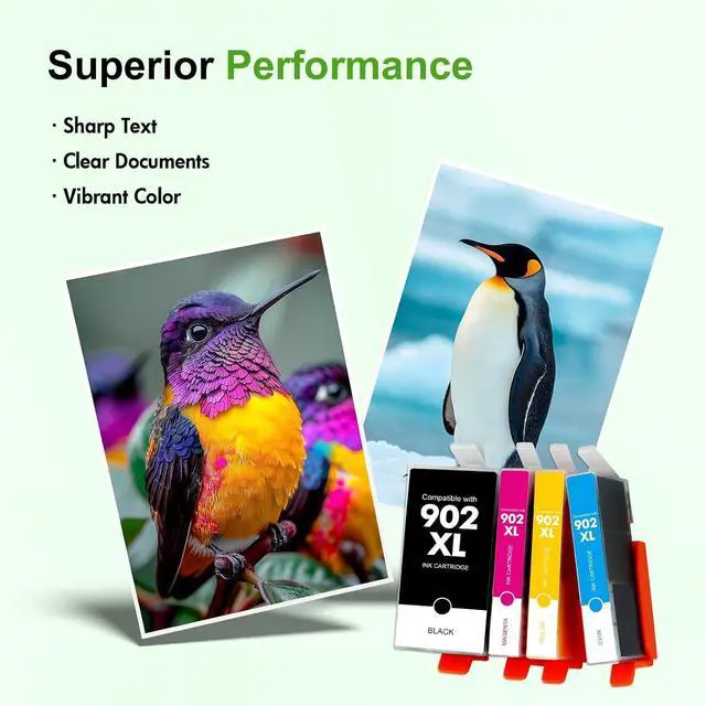 Alt view image 5 of 7 - 902 902XL 6978 Ink Cartridges Black and Color Combo Pack for HP Printers