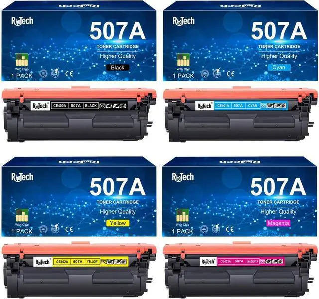 Main image of 507A M551 Toner Cartridge 4 Pack - OEM Equipment Manufacturer for HP 507A CE400A CE401A CE402A CE403A 507X 507 CE400X fro HP LaserJet Enterprise 500 Color M551 MFP M575 MFP M570 Series