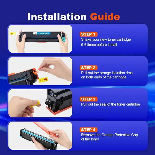 Alt view image 4 of 7 - Compatible 215A Toner Cartridges Replacement for HP 215A Toner Cartridges 4 Pack use with Color LaserJet Pro MFP M182nw M183fdw M183fw M155dw M155nw Printer (4 Pack)