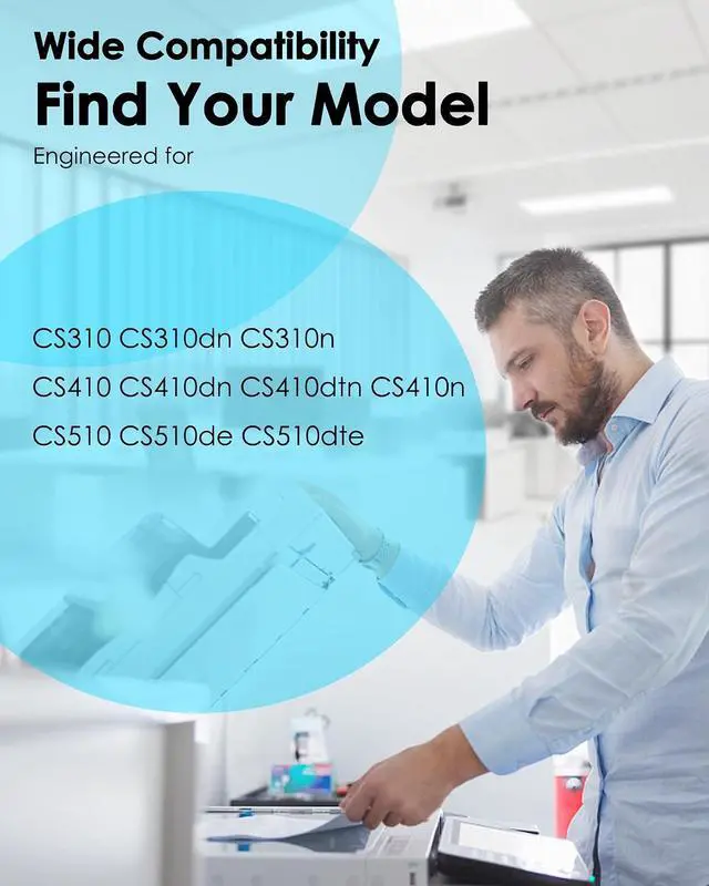 Alt view image 3 of 7 - LeciRoba CS310 CS410 CS510 701H Toner Cartridge Replacement for Lexmark 70C1HK0 70C1HC0 70C1HM0 70C1HY0 for CS310 CS310dn CS310n CS410 CS410dn CS410dtn CS410n CS510 CS510de CS510dte Printer (4-Pack)