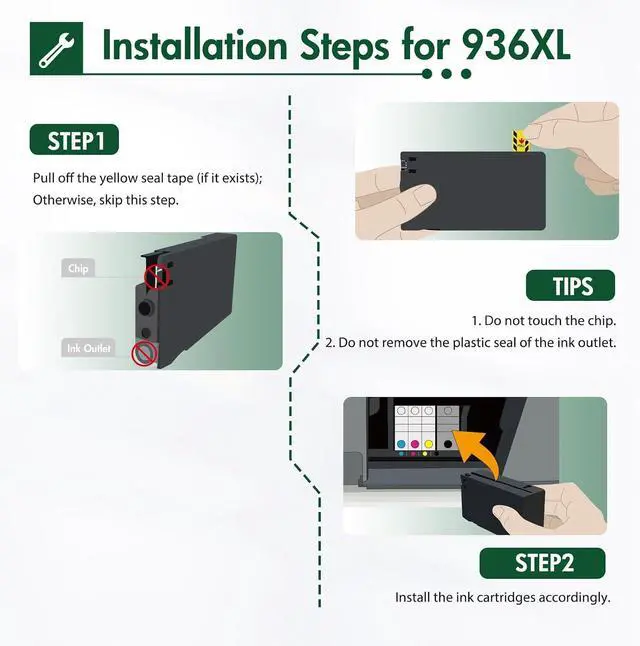 Alt view image 4 of 7 - 923 923XL 8130e 8125e Ink Cartridges Combo Pack for HP Printers