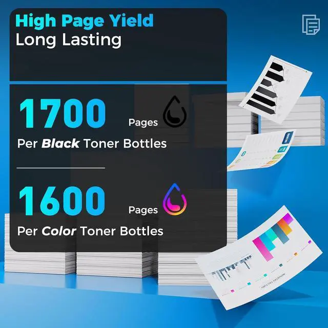 Alt view image 3 of 7 - TN-223 TN223BK/C/M/Y Toner Cartridges 4-Pack Compatible for HL-L3270CDW