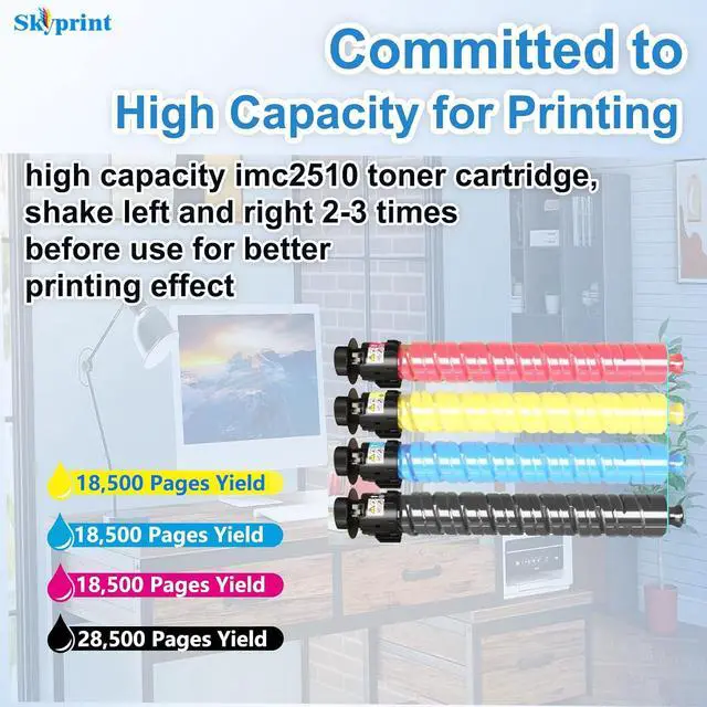 Alt view image 3 of 7 - IM C2510 IM C2010 Toner Cartridge for Ricoh IMC2510 IMC2010 Printer