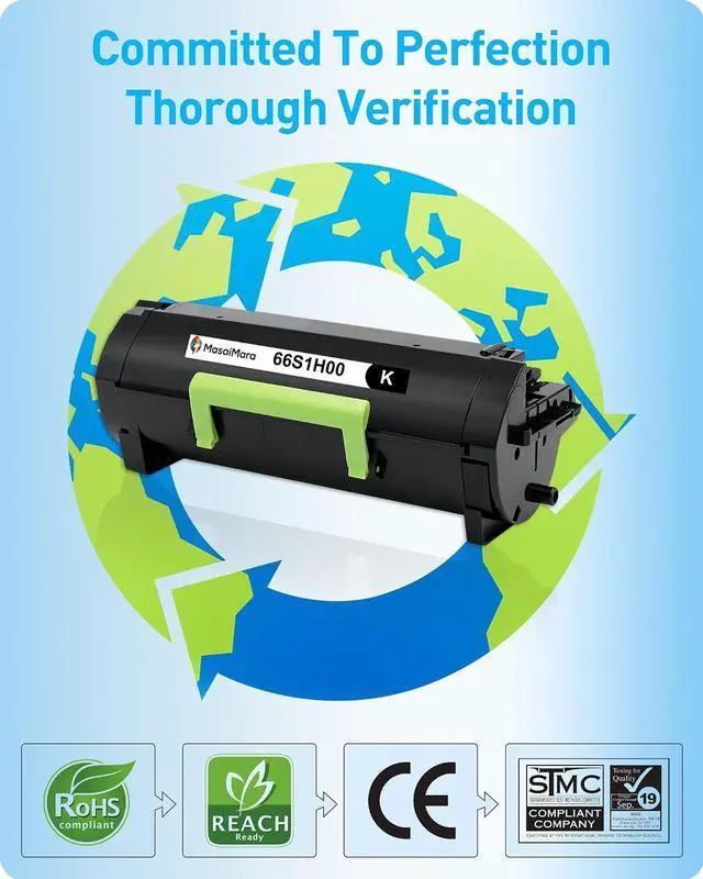 Alt view image 6 of 7 - MasaiMara 66S1H00 High Yield Compatible Toner Cartridge Replacement for Lexmark MS531 MS531dw MX532 MX532adwe Printer (Black, 1-Pack)