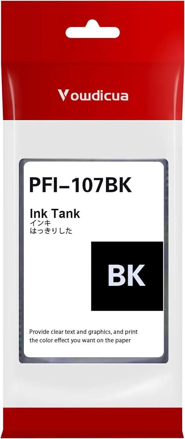 Main image of PFI-107 Ink Tank Set 130-ml 1-Pack Black Compatible PFI-107MBK PFI-107BK PFI-107C PFI-107M PFI-107Y Replacement for Canon iPF680 685 780 785 Printer