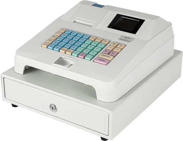 Main image of Electronic Cash Register, POS Casher Thermal Printing Electronic,48 Keys Cash Register with Receipt and Journal Printers,Cash Register for Small Business,Retailer,Supermarket,Grocery(White)