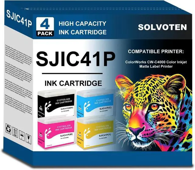 Main image of High Capacity SJIC41P Ink Cartridge 4-Pack (Matte)