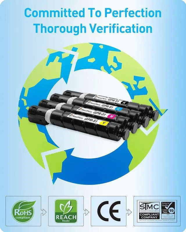 Alt view image 7 of 7 - MasaiMara GPR51 GPR-51 High Capacity Compatible Toner Cartridges for Canon C350 C350iF C350P C355iF C250 C250iF C255iF Printers (Black, Cyan, Yellow, Magenta, 4-Pack)