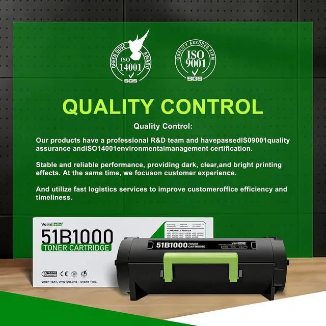 Alt view image 6 of 7 - 51B1000 Black Toner Cartridge 1-Pack Replacement for Lexmark 51B1000 Toner
