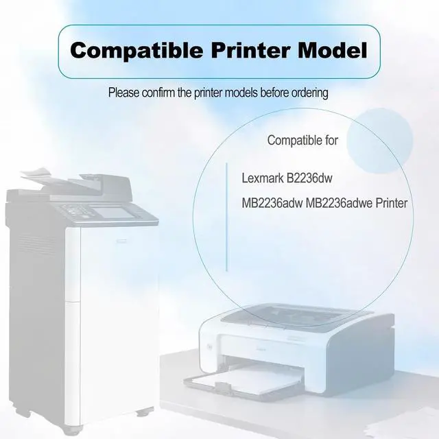 Alt view image 2 of 7 - B221H00 Toner Cartridge Compatible for Lexmark B2236dw MB2236adw MB2236adwe Printer Ink Cartridge B221H00 High Yield 3,000 Pages (1 Pack Black)