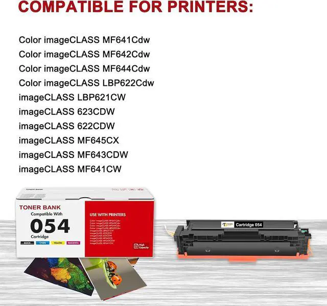 Alt view image 2 of 5 - 054 Toner Cartridge Set 054H MF642Cdw MF644Cdw for Canon Cartridge 054