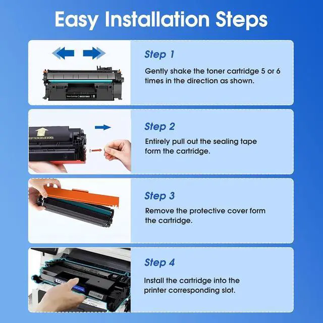 Alt view image 3 of 7 - 80X High Yield Toner Cartridge Compatible for HP 80X CF280X 80A CF280A 1PK