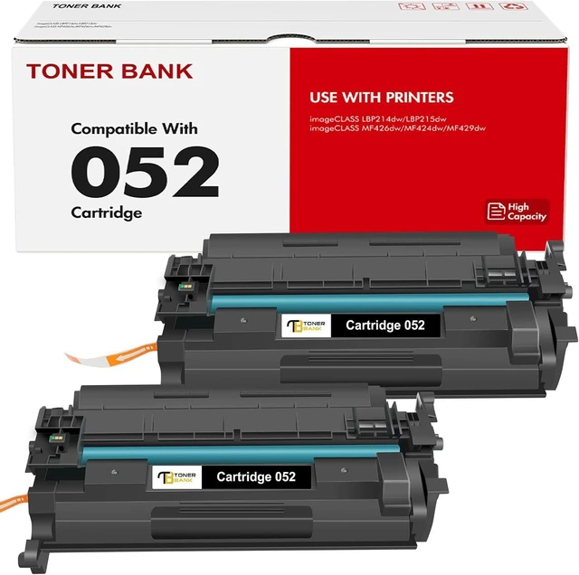 Main image of 052 Black Toner Cartridge 2 Pack 052H CRG-052 CRG-052H High Yield MF426