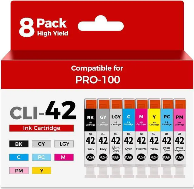 Main image of CLI-42 Ink Cartridges Pro-100 Pro-100S Ink Compatible for Canon CLI42 Ink