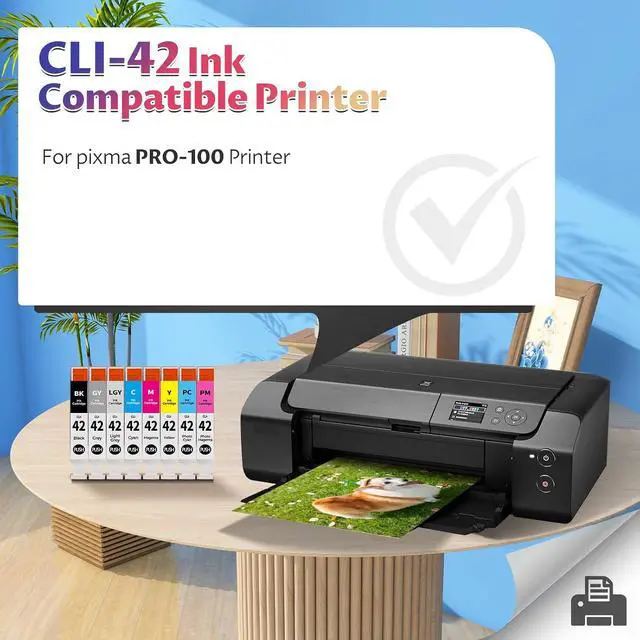 Alt view image 2 of 7 - CLI-42 Ink Cartridges Pro-100 Pro-100S Ink Compatible for Canon CLI42 Ink