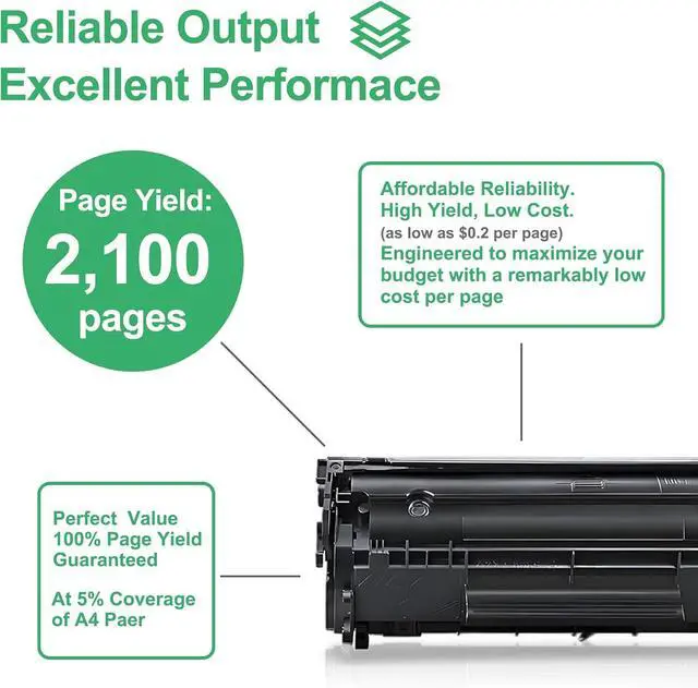 Alt view image 2 of 6 - 128 Toner Cartridge : 2 Pack Black CRG 128 Replacement for Canon 128 Toner Cartridge for ImageCLASS D530 D550 MF4770N MF4890DW MF4880DW LBP6230DW MF4450 MF4570DN Faxphone L100 L190 Printer