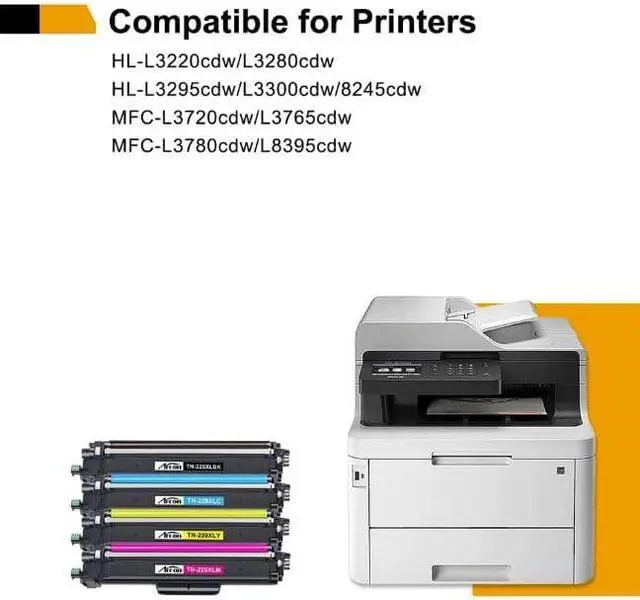 Alt view image 3 of 5 - Toner Compatible TN229XL TN229 Toner Cartridges 5 Pack Replacement for Brotder MFC-L3720CDW MFC-L3780CDW HL-L3280CDW HL-L3220CDW HL-L3300CDW Printer, BK/BK/C/M/Y