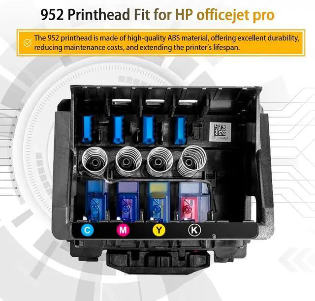Alt view image 3 of 5 - 952 Printhead Fit for HP officejet pro 7740 8710 8715 8720 8725 8730 8740 Printer, Replacement 952 953 954 955 Printhead (with chip)
