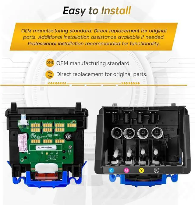 Alt view image 4 of 5 - 952 Printhead Fit for HP officejet pro 7740 8710 8715 8720 8725 8730 8740 Printer, Replacement 952 953 954 955 Printhead (with chip)