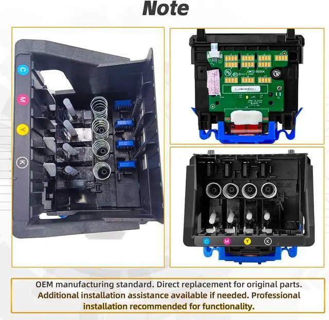 Alt view image 5 of 5 - 952 Printhead Fit for HP officejet pro 7740 8710 8715 8720 8725 8730 8740 Printer, Replacement 952 953 954 955 Printhead (with chip)