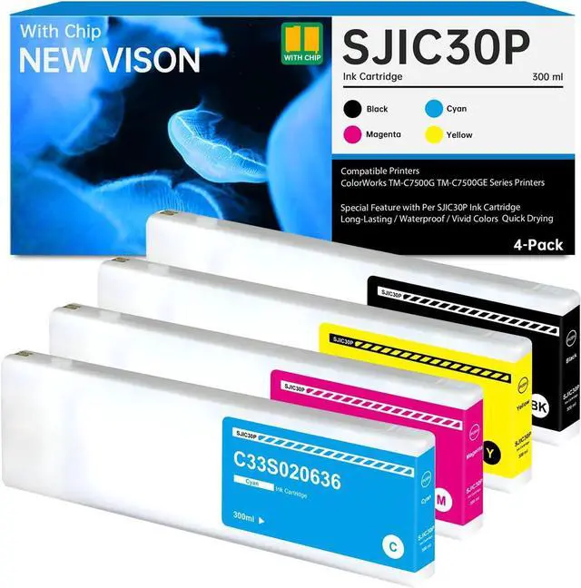 Main image of SJIC30P Ink Cartridge with New Chip Remanufactured TM-C7500G TM-C7500GE Ink